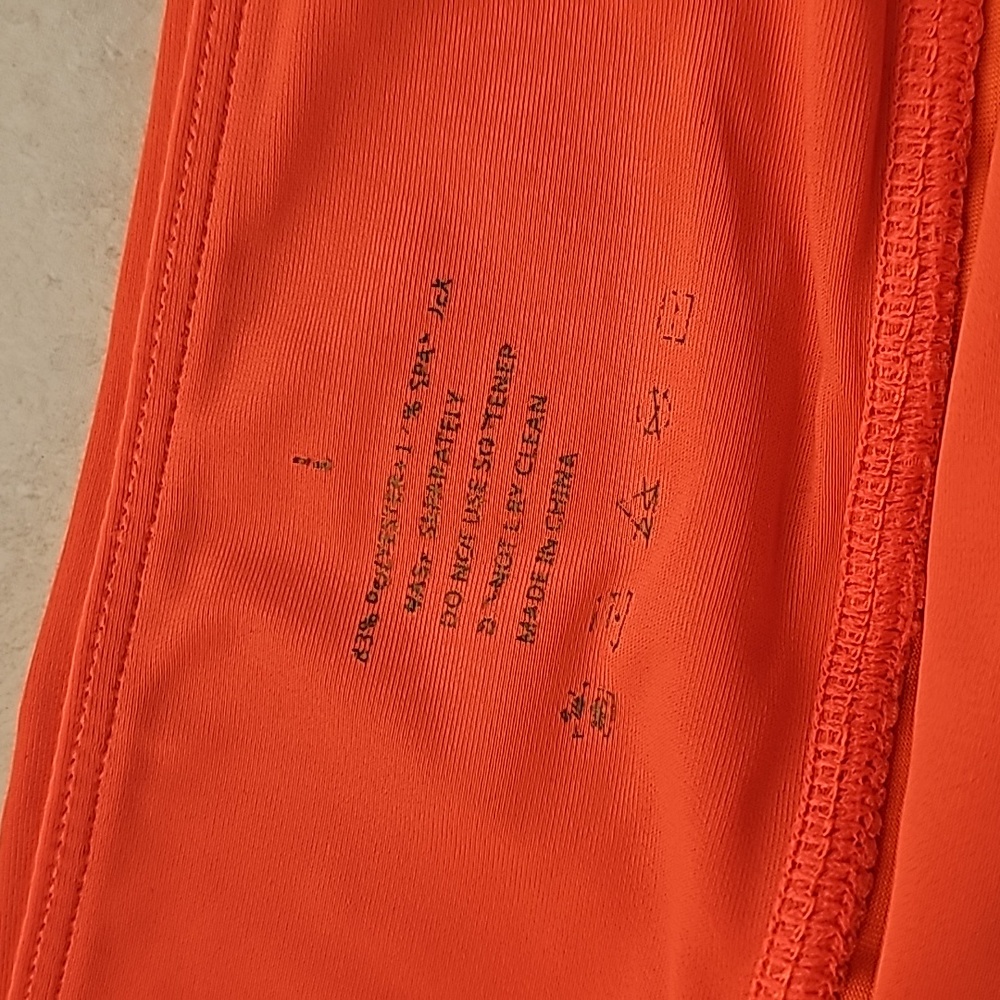 Bright Neon Orange Skort Skirt Tennis Athletic - Picture 3 of 6